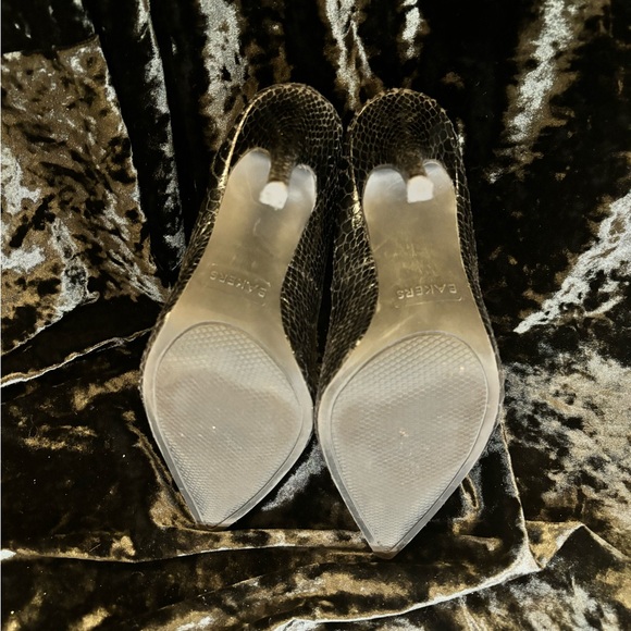 Bakers Black Snake Stiletto Heels - Picture 5 of 8